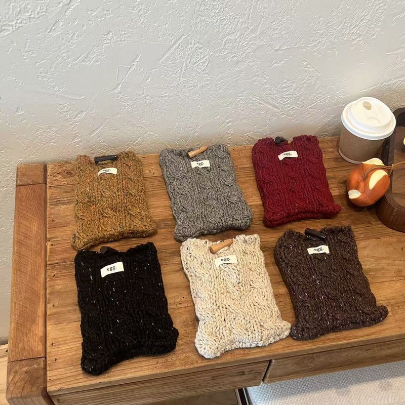 South Korea New Twist Corner Knitted Phone Bag Fashionable Cute Small Bag Shoulder Crossbody Change Key Bag - Image 2