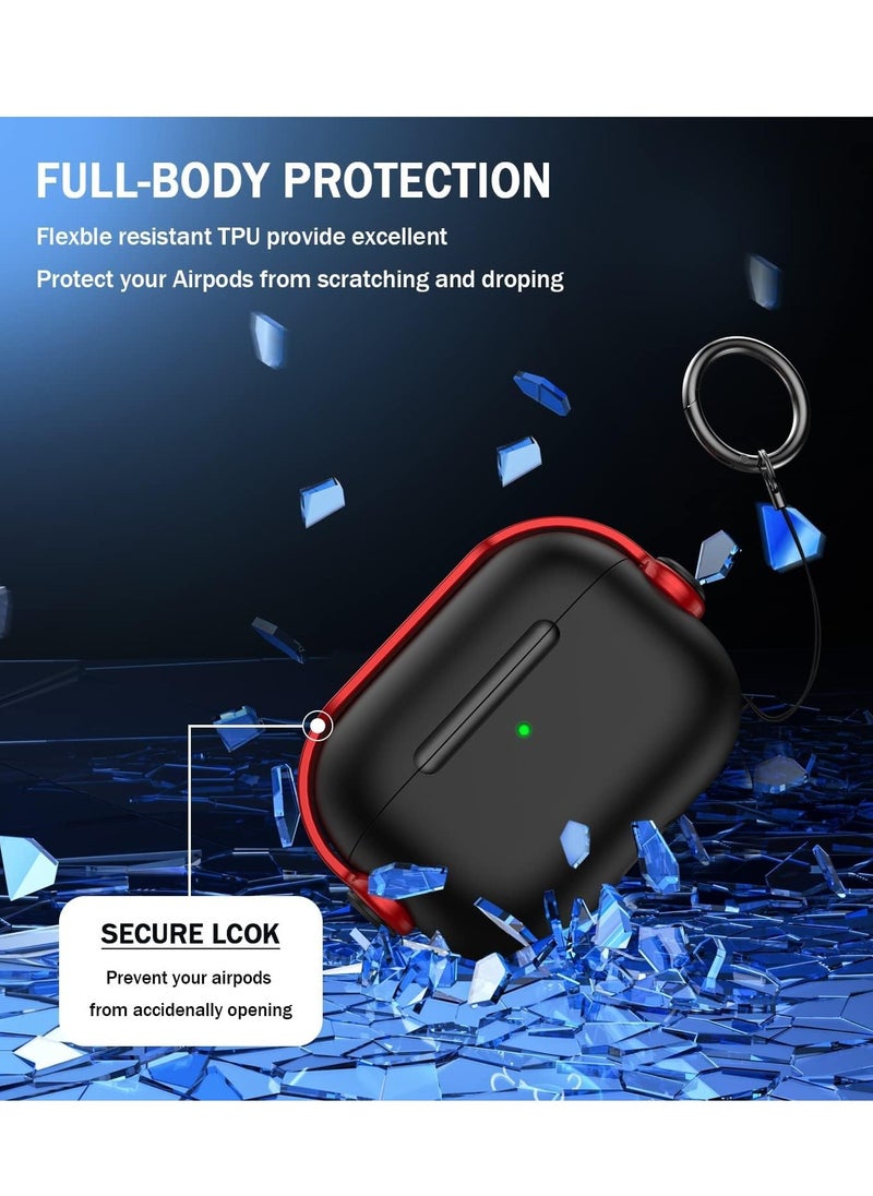 Generic - AirPods 3 Case Cover for Women Men, Unique Musician Headset Design, PC Material Protective Case with Keychain Compatible with Airpods 3rd Generation 2021 Red - Image 1