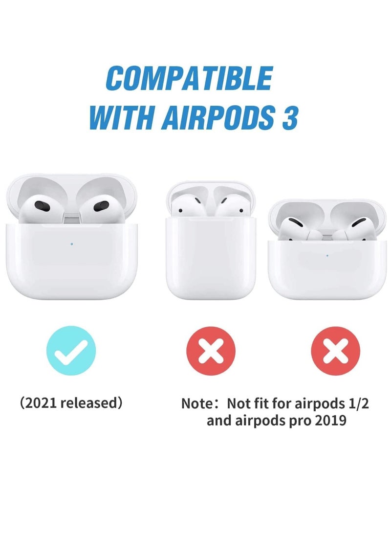 Generic - AirPods 3 Case Cover for Women Men, Unique Musician Headset Design, PC Material Protective Case with Keychain Compatible with Airpods 3rd Generation 2021 Red - Image 1