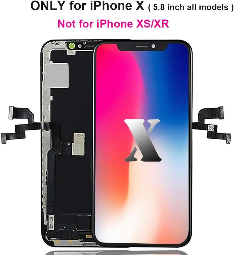 Fixerman Store for iPhone X Screen Replacement 5.8 inch, LCD 3D Touch Display Digitizer Assembly with Repair Tools - Model A1901, A1902, A1865 - Image 2
