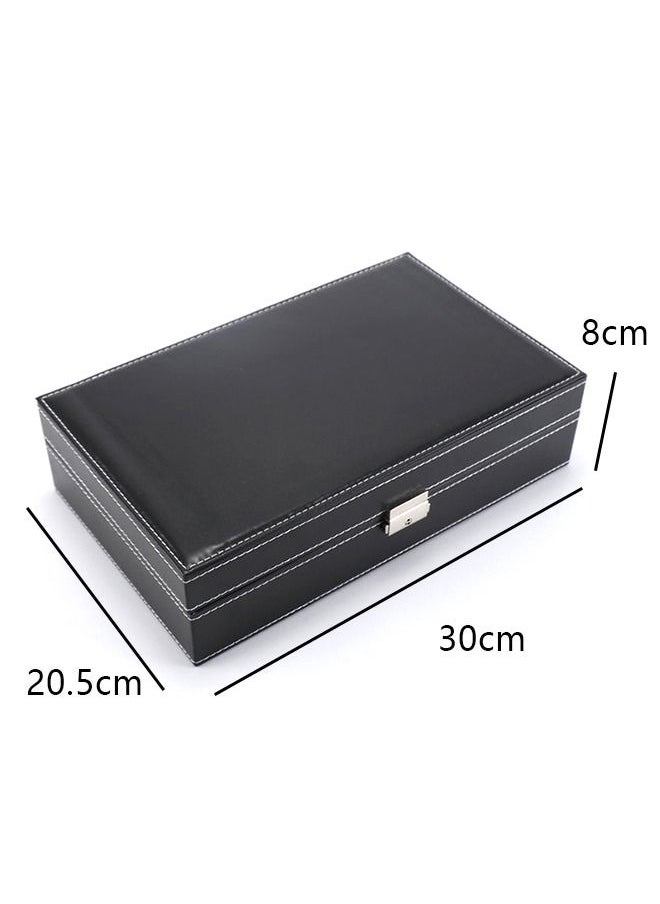 Yolu Multi-function Jewelry Box Storage for Men Women, Watch Box Organizer with Mirror,Ring Case,Earring Card,Hook,Removable Cushions,Framed Glass,Lock and key. - pzsku/ZDB2C7594A62BD7184867Z/45/_/1684309497/5523e3e4-f622-4fdb-8e21-813bb466764b