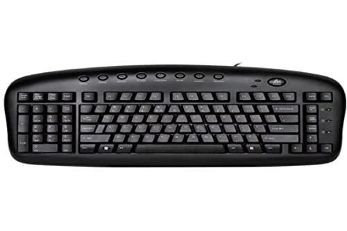 A4TECH Ergonomic Left Handed Keyboard for Business / Accounting - 8 Multimedia Hotkeys - Eliminates RSI and Carpal Tunnel - Patented Natural_A Keycaps to Reduce Back and Shoulder Strain to Improve Posture - Image 2