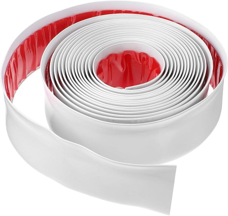 قاعدة اللوح القاعدي ذاتية اللصق قشر وألصق تشكيل الحائط 1 لفة أبيض - Image 1