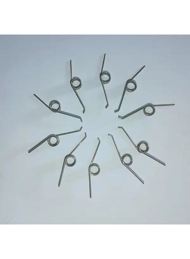 10 Pack SUS304 Stainless Steel Torsion Springs 0 9mm For Trash Can Lock Clips Rectangular Buckets - Image 1