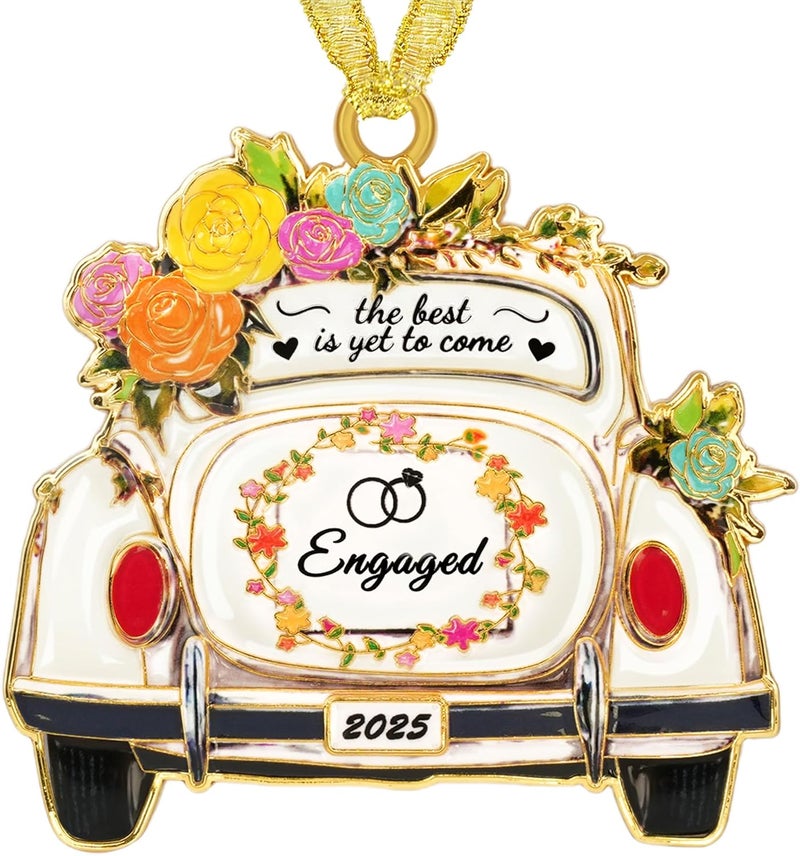Sereney Engagement Gifts for Couples Engagement Ornament 2025, engagement Gifts for Women Best Gift for Newly Engaged Couple Bride to Be Bridal Shower Gift, Fiance, Friend, Daughter Christmas Ornamnet - Image 1