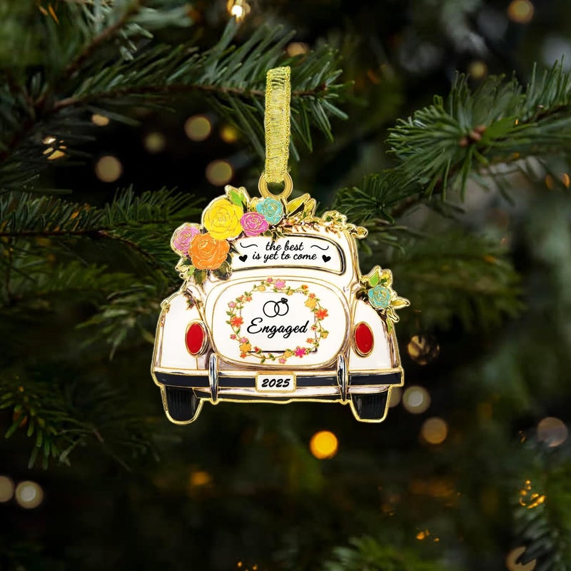 Sereney Engagement Gifts for Couples Engagement Ornament 2025, engagement Gifts for Women Best Gift for Newly Engaged Couple Bride to Be Bridal Shower Gift, Fiance, Friend, Daughter Christmas Ornamnet - Image 2