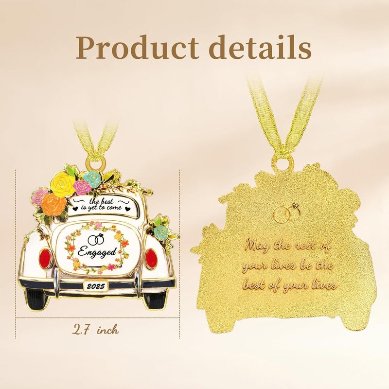 Sereney Engagement Gifts for Couples Engagement Ornament 2025, engagement Gifts for Women Best Gift for Newly Engaged Couple Bride to Be Bridal Shower Gift, Fiance, Friend, Daughter Christmas Ornamnet - Image 4