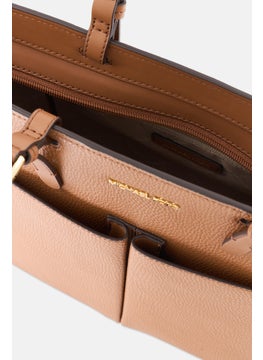 Michael Kors Women Brand Logo Tote Bag  26 H x 40 L x 13 W cm, Brown  - Image 4