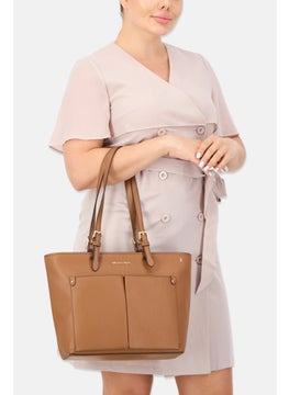 Michael Kors Women Brand Logo Tote Bag  26 H x 40 L x 13 W cm, Brown  - Image 2
