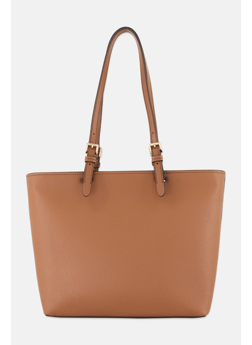 Michael Kors Women Brand Logo Tote Bag  26 H x 40 L x 13 W cm, Brown  - Image 3