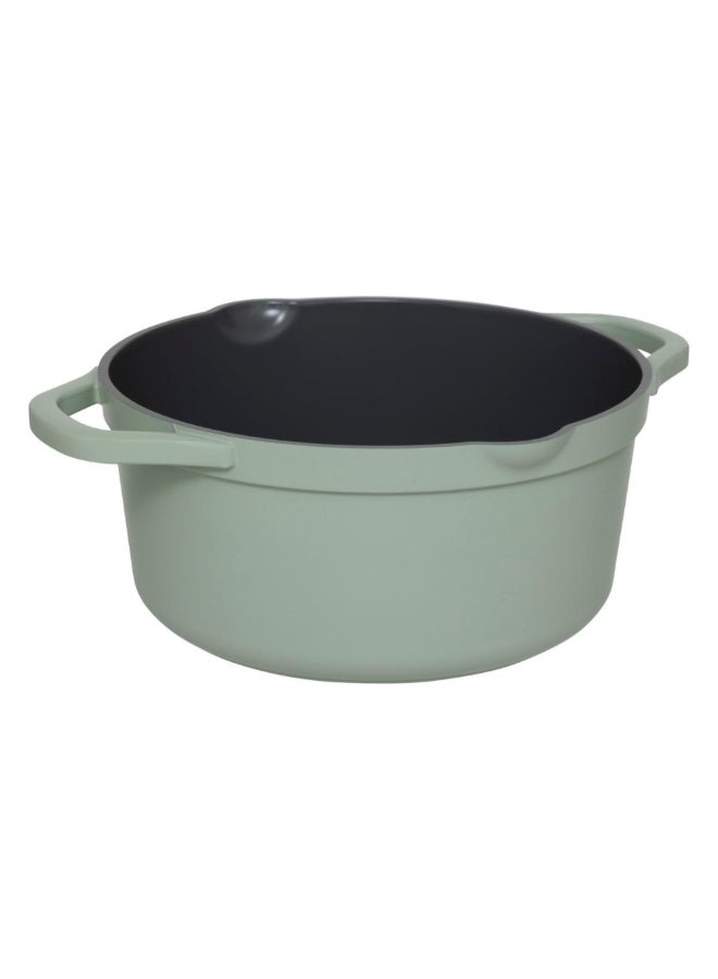 Five Simply Smart Horizon Forged Aluminium Casserole Dish Green and Black 24 cm 204648 - Image 2