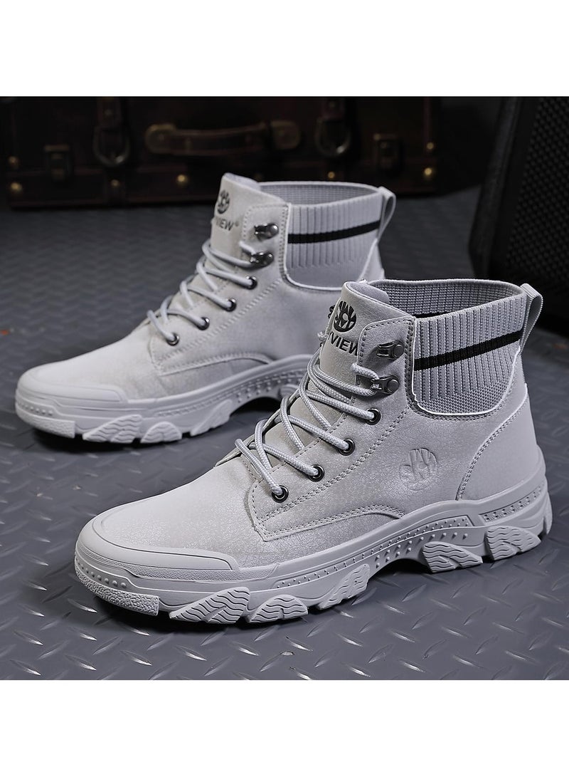 Sky View Men's Water-Resistant Hiking Shoes Non-Slip Work Boots Lightweight Boots for Men - Image 5