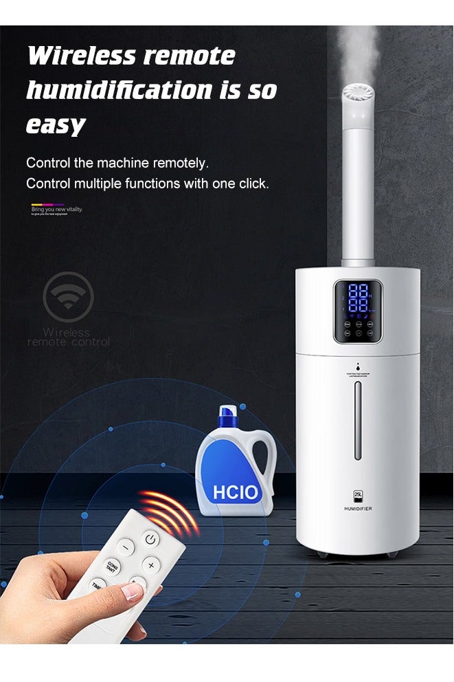 ET-LIFE 28L Humidifier for 150 to 200㎡ Large Room Humidifier, Smart Humidity Cool Mist Top Fill Humidifier with UV disinfection 3-Speeds 110W for Home or Commercial - Image 3