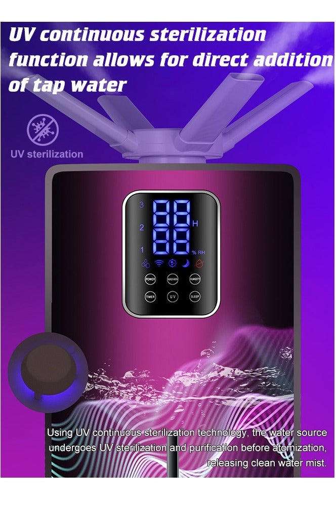 ET-LIFE 28L Humidifier for 150 to 200㎡ Large Room Humidifier, Smart Humidity Cool Mist Top Fill Humidifier with UV disinfection 3-Speeds 110W for Home or Commercial - Image 5