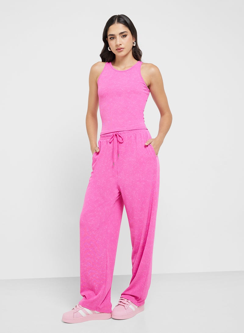 جينجر طقم بلوزة بدون أكمام وبنطلون محبوك - Image 5