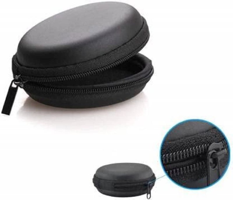 Inefable® Earphone Headphone Case Pouch Cover Carrying Case for Earphones, Headset, Pen Drives, SD Cards, All Mobile Accessories (Black) (Pack of 1 with Free Pubg 1 Pair) - Image 3