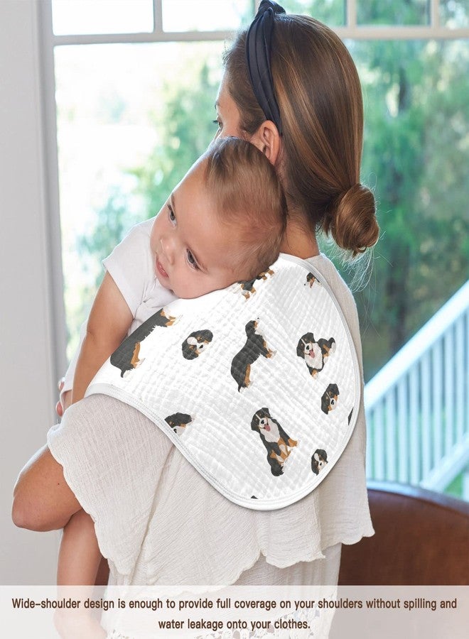 YYZZH Bernese Mountain Dog Muslin Burp Cloths for Baby 2 Pack 100% Cotton Baby Washcloths Bibs for Boy Girl - Image 5
