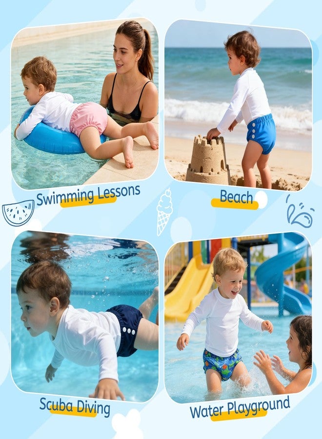 Durio 2PCS Reusable Swim Diapers - Toddler Baby Swim Diaper Soft and Waterproof for Swimming Lessons Boys and Girls - Image 4