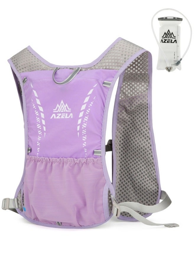 Azela Hydration Backpack with Water Bladder - AZELA Lightweight Waterproof Hiking Bag for Running Cycling Travel, Unisex Sports Pack Black | Hydration Backpack, Hiking Backpack, Waterproof Backpack, Running Backpack, Cycling Backpack, Lightweight Backpack, Travel Backpack, Sports Bag, Hydration Pack, Daypack, Trekking Bag, Outdoor Backpack, Unisex Backpack, Breathable Backpack, Hydration Bladder, Water Bladder 1.5L, Hydration System, Running Waist Bag, Chest Bag, Backpack for Men, Travel Backpack for Men, Hiking Bag for Men, Sports Backpack, Bicycle Backpack, Durable Backpack, Small Backpack, Water Resistant Bag - Image 1
