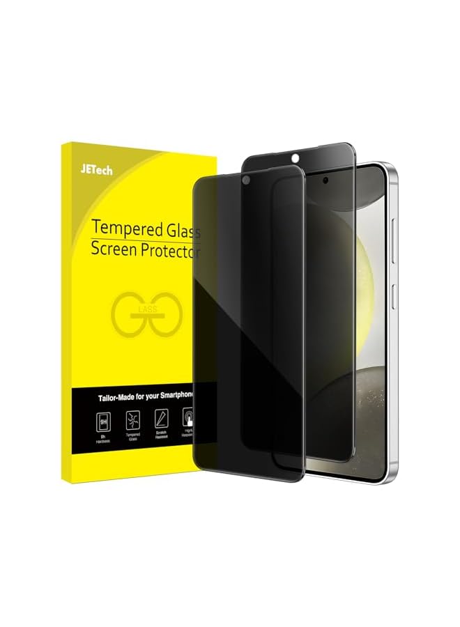 JETech Privacy Screen Protector for Samsung Galaxy S24+ / S24 Plus 5G 6.7-Inch, Anti-Spy Tempered Glass Film, Fingerprint ID Compatible, 2-Pack - Image 1