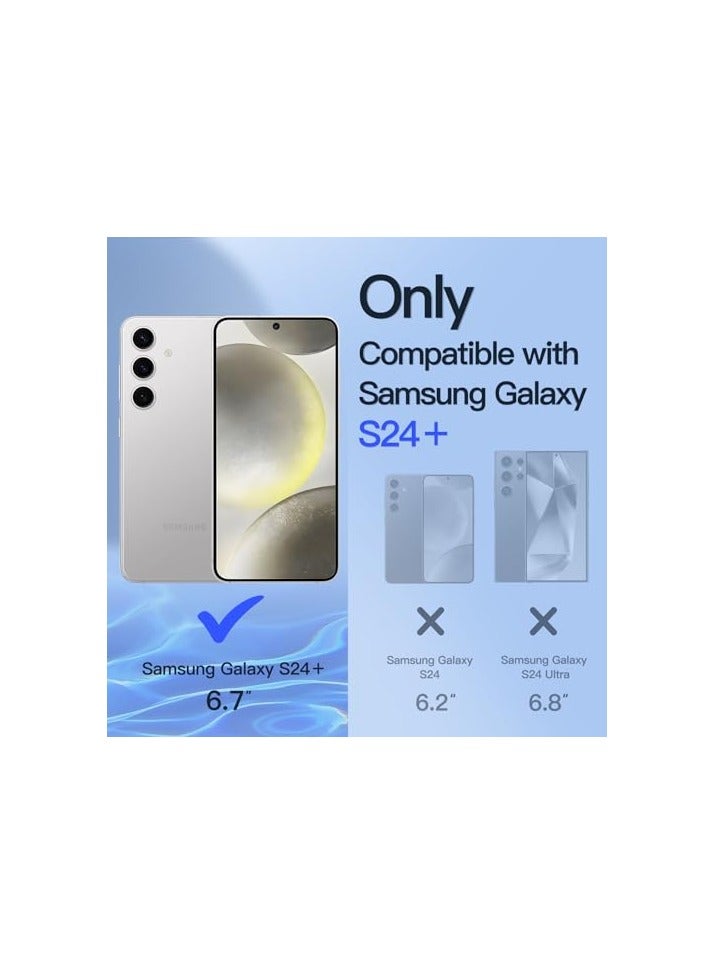 JETech Privacy Screen Protector for Samsung Galaxy S24+ / S24 Plus 5G 6.7-Inch, Anti-Spy Tempered Glass Film, Fingerprint ID Compatible, 2-Pack - Image 4