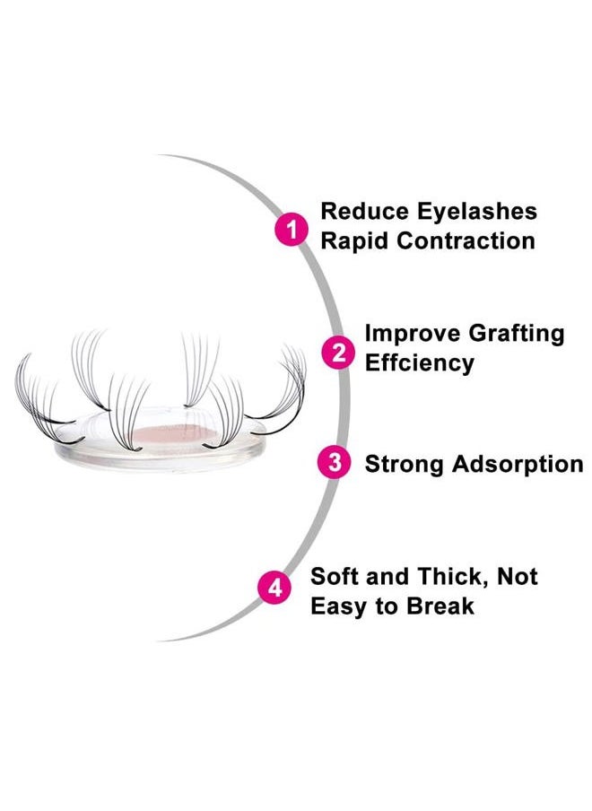 DonLeeving Luckycivia 12 Pcs Silicone Lash Pad Grafted False Easy Fan Lash Pad, Eyelash Silicone Holder Pad, Eyelash Supplies for Beginners Make Fans Blooming Easy Volume Lashes Pallet Tools  - Image 4