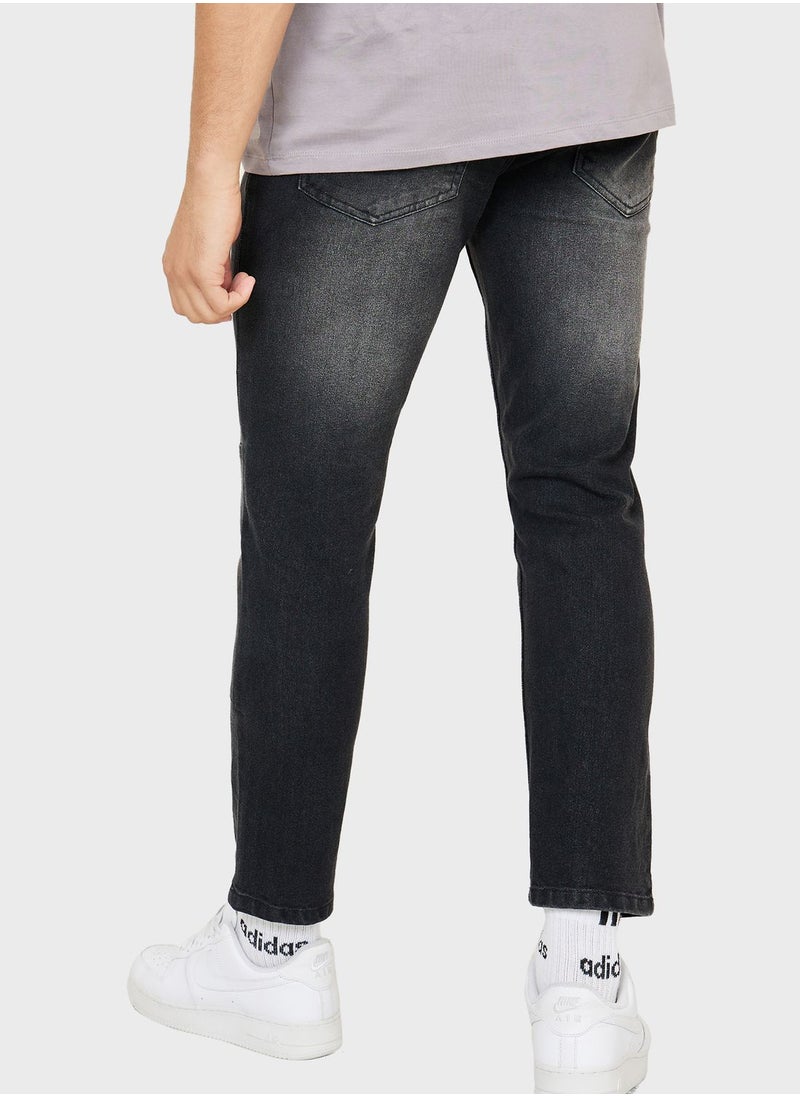 Styli - Light Wash Slim Fit Jeans - Image 1