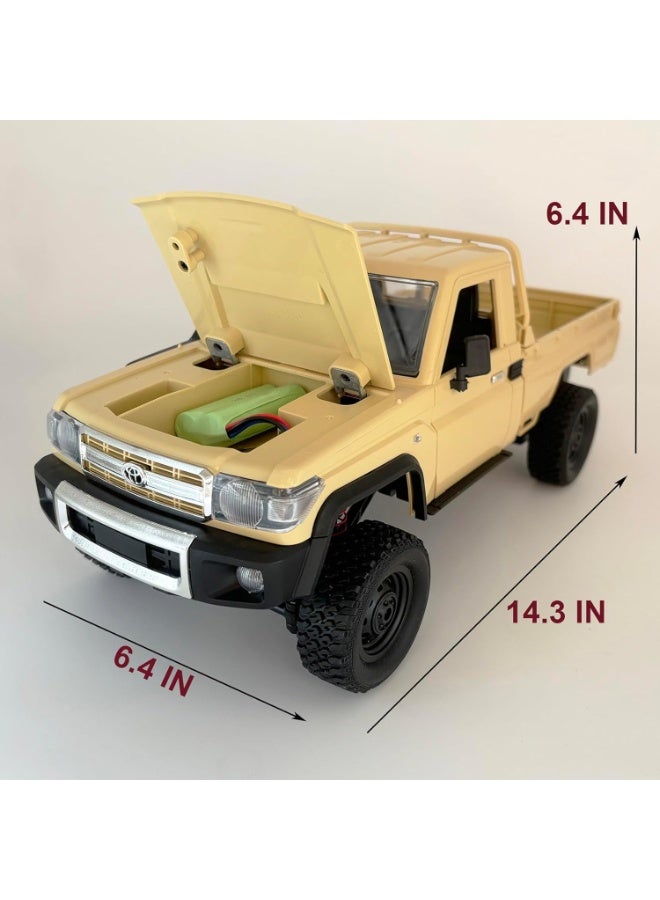 Wheels RC Crawler 1/12 RC Truck 4x4 RC Rock Crawler Toyota LC79 Remote Control Pickup 2.4Ghz All Terrain with 280 Brushed Motor Proportional Throttle Steering RTR Hobby Toy for Adult MN-82 - Image 2