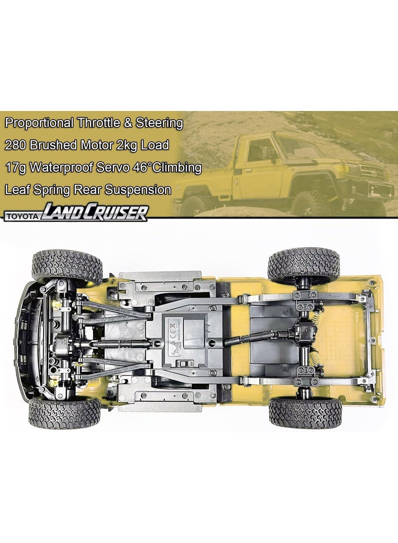 Wheels RC Crawler 1/12 RC Truck 4x4 RC Rock Crawler Toyota LC79 Remote Control Pickup 2.4Ghz All Terrain with 280 Brushed Motor Proportional Throttle Steering RTR Hobby Toy for Adult MN-82 - Image 3