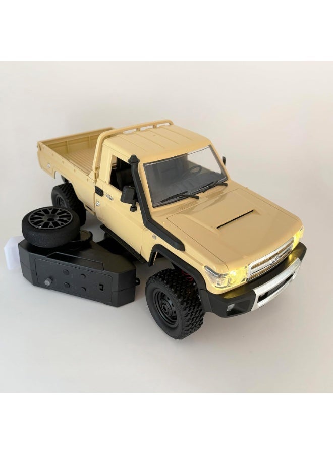 ويلز  عجلات RC زاحف 1/12 شاحنة RC 4x4 زاحف صخور RC LC79 بيك أب بتحكم عن بعد 2.4 جيجاهرتز لجميع التضاريس مع محرك فرشاة 280 وخانق وقيادة متناسبين لعبة جاهزة للتشغيل للكبار - Image 2