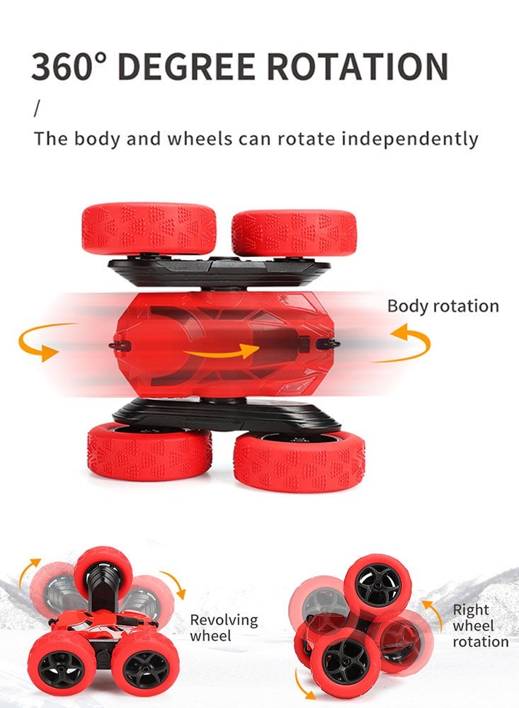 Perfii Remote-Controlled RC Stunt Car with Double-Side Body Roll Walking, Dual Front Lights, TRP Material, Vacuum Tires, Powerful Motor, Muddy Terrain Mastery, 360 Rotation, and Wireless Comfort Control - Image 2
