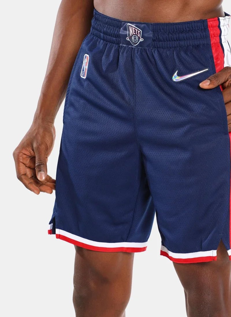 Nike Mens' Brooklyn Nets City Edition Mixtape Swingman Shorts