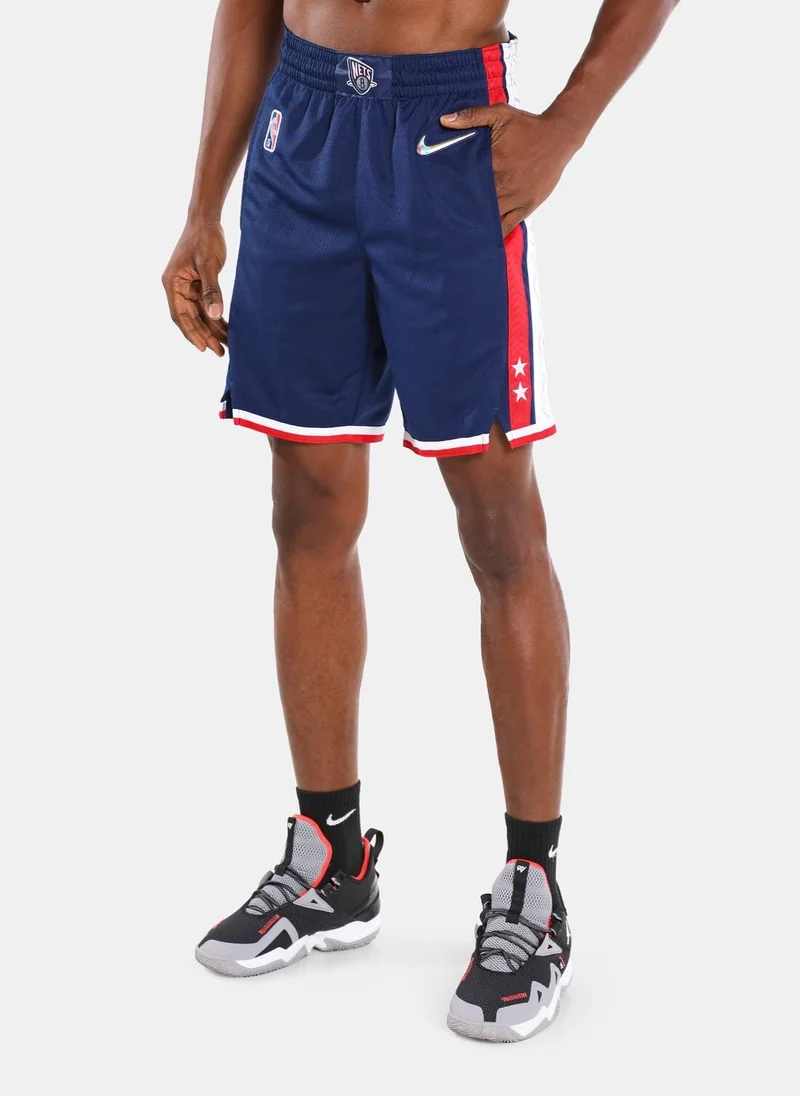 Nike Mens' Brooklyn Nets City Edition Mixtape Swingman Shorts