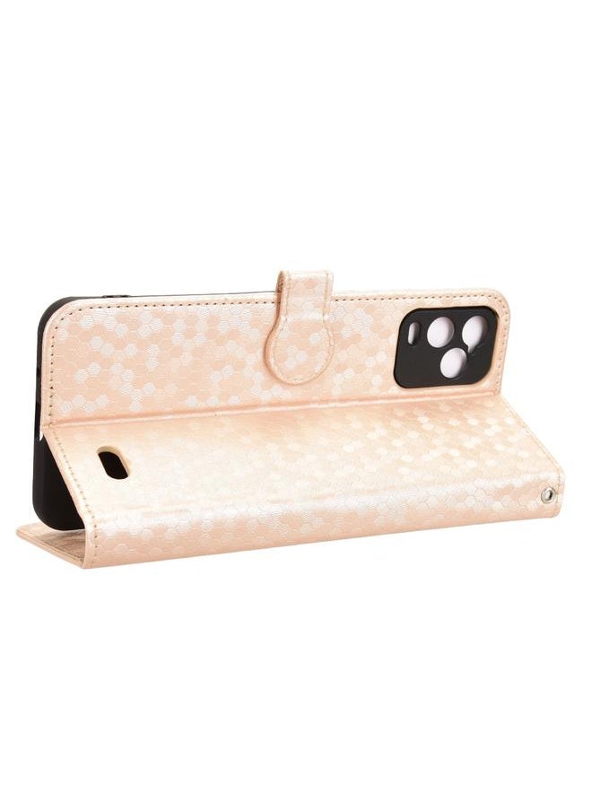 Case For BLU View 5 Pro Honeycomb Dot Texture Leather Phone Case