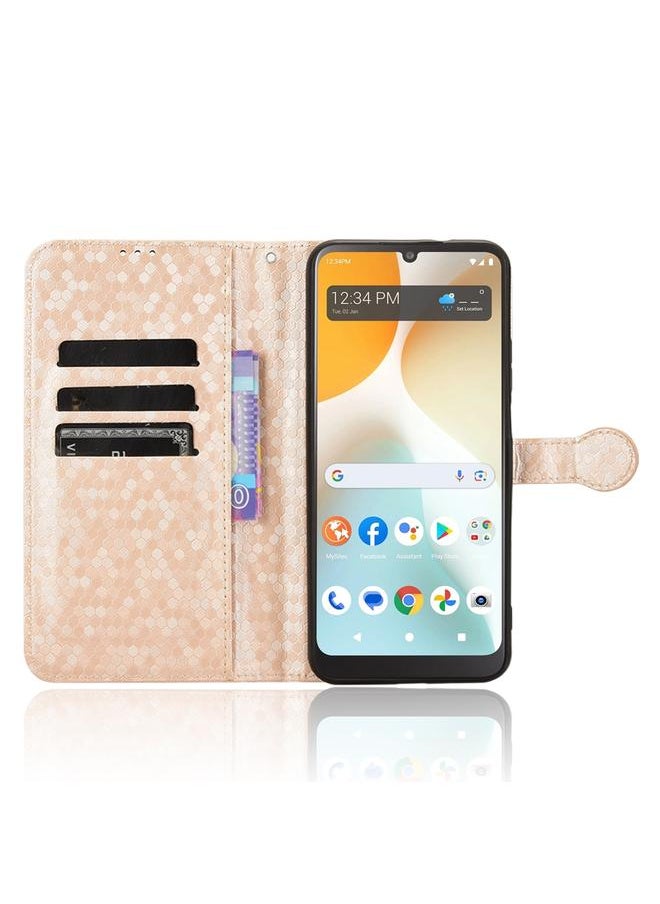Case For BLU View 5 Pro Honeycomb Dot Texture Leather Phone Case