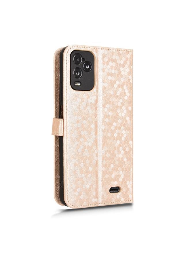 Case For BLU View 5 Pro Honeycomb Dot Texture Leather Phone Case
