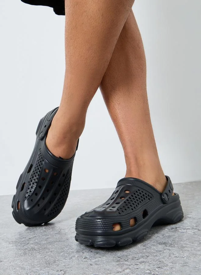 تايك تو Take Two Solid Ankle Strap Clogs