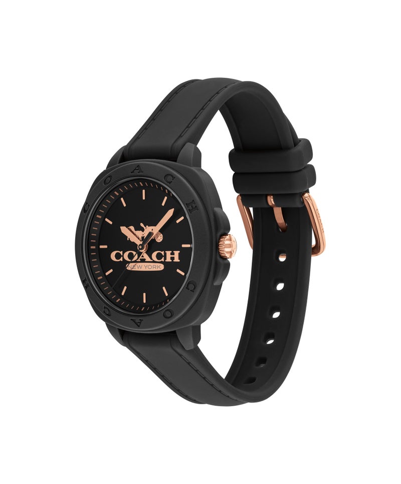 COACH Tonneau Analog Women'S Black Tr90 Case  Watch - Image 1