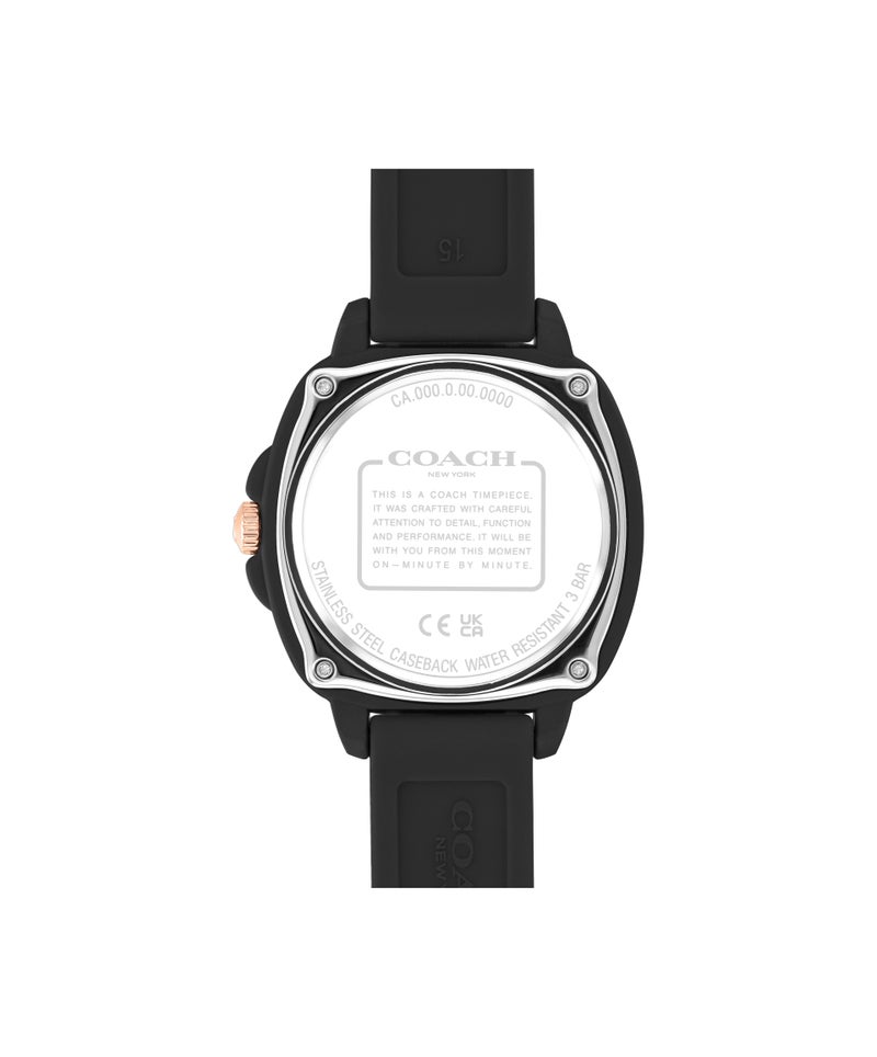 COACH Tonneau Analog Women'S Black Tr90 Case  Watch - Image 2