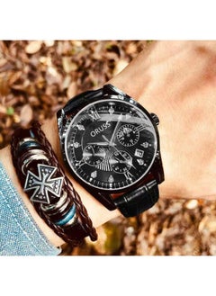 Generic Full-automatic Movement Watch Swiss Brand Waterproof Luminous Men's Watch Calendar Style Non-mechanical High-end Fashion Watch 