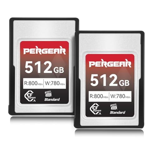 Pergear 512GB CFexpress Type A Memory Card VPG200 Up to 800MBs Read Speed 780MBs Write Speed for 4K 120P8K 30P Recording 2Pack - Image 1