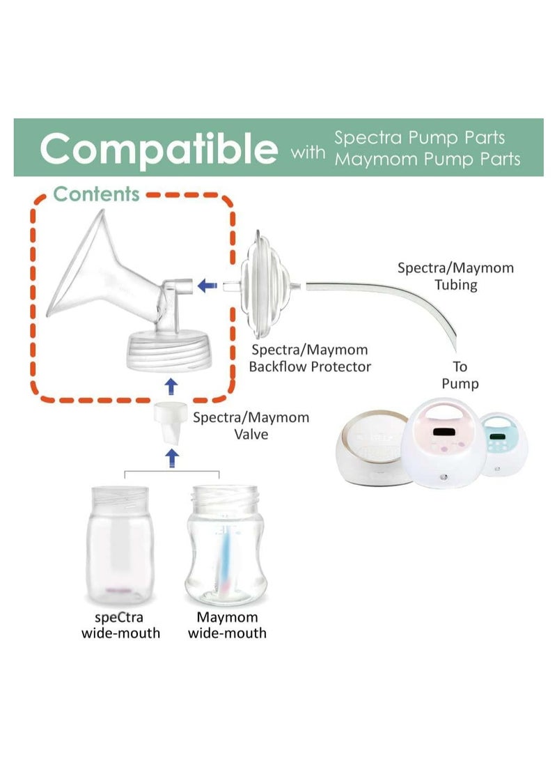 Pump Part for Spectra S1 S2 Spectra 9 Plus Breastpump Incl Wide Mouth  One -18mm  Not Original for Spectra Not for Spectra Baby USA Parts - Image 2