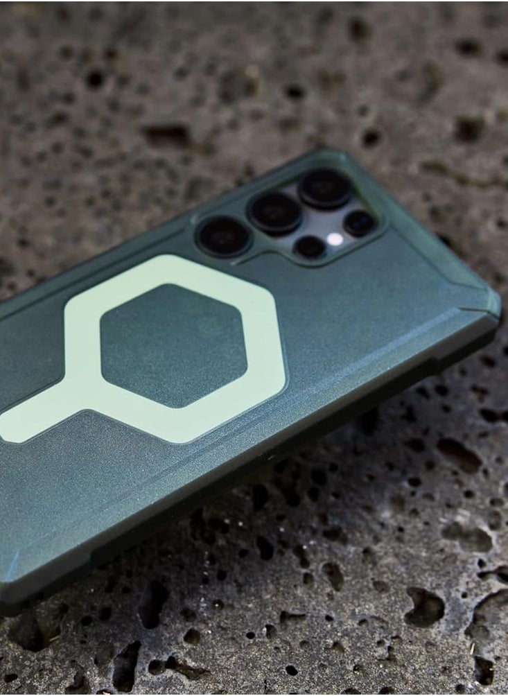 Urban Armor Gear UAG Essential Armor MagSafe for Samsung Galaxy S25 ULTRA Case Cover [15 Feet Drop tested] - Olive Drab  - Image 3