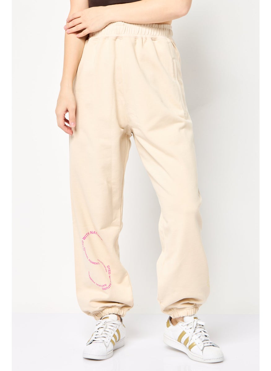 Adidas Adidas by Stella McCartney Women Sportswear Fit Outdoor Sweatpants, Beige  - Image 1