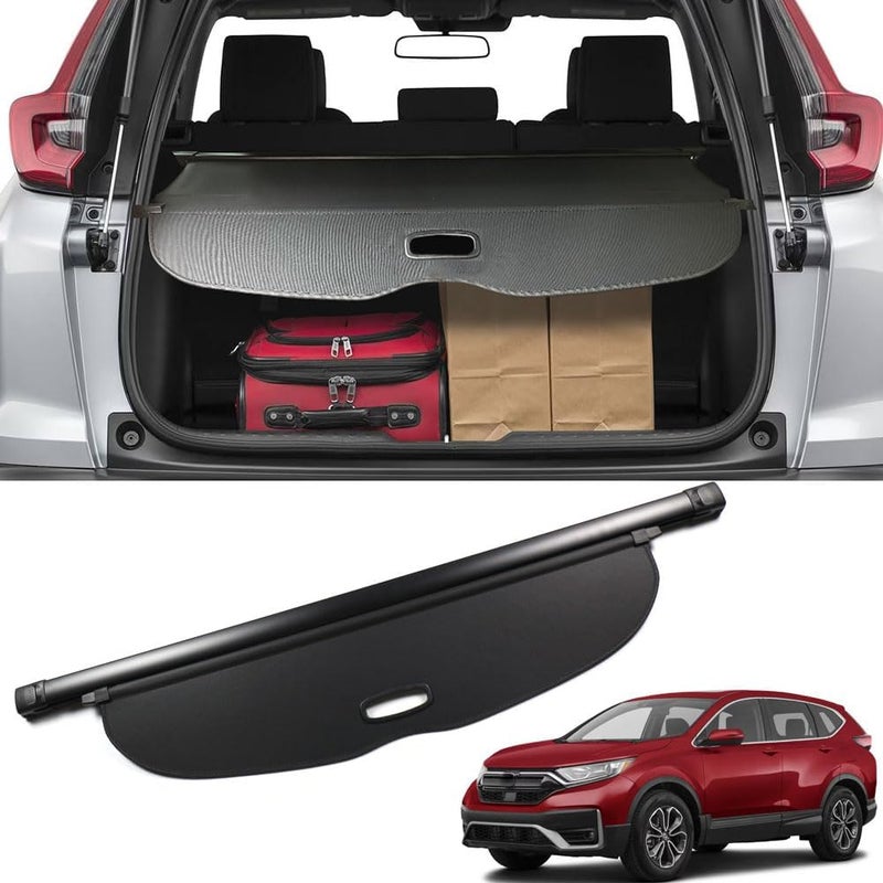 Marretoo Black Retractable Rear Trunk Cargo Cover for Honda CRV (2017-2022) - Image 1