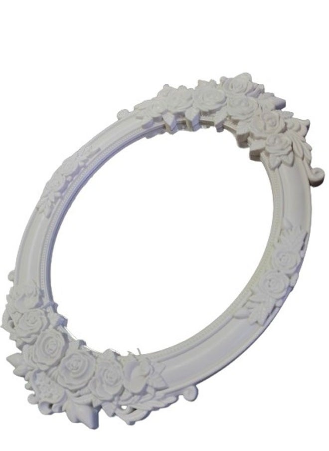 NKX Antique Design Oval Shaped Wall Mounted Hanging or Against Wall Frame Dressing Make-up Mirrors for Entryway Bedroom and Bathroom  - Image 2