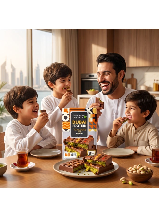 Dubai Protein Chocolate With Kunafa, 100 Gm, 9% Protein