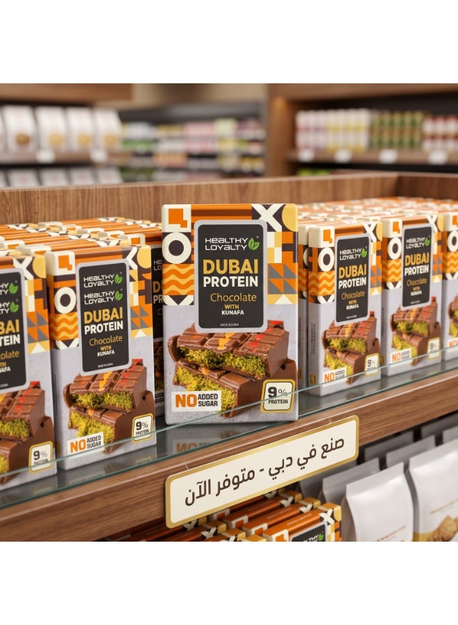 Dubai Protein Chocolate With Kunafa, 100 Gm, 9% Protein