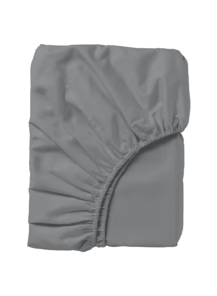 BYFT Orchard Exclusive (Grey) Queen Size Fitted Sheet 160x210 Cm (Set of 1 Pc) Cotton percale Weave, Soft and Luxurious, High Quality Bed linen -180 TC - Image 2