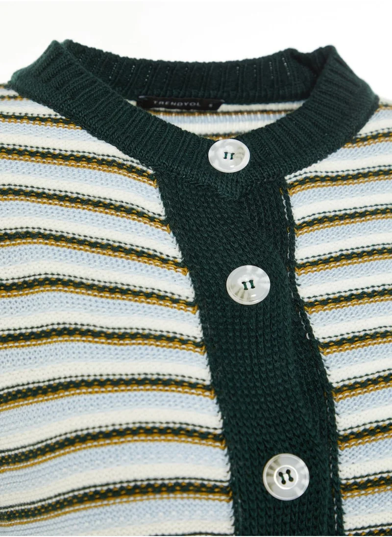 trendyol Striped Knitted Cardigan